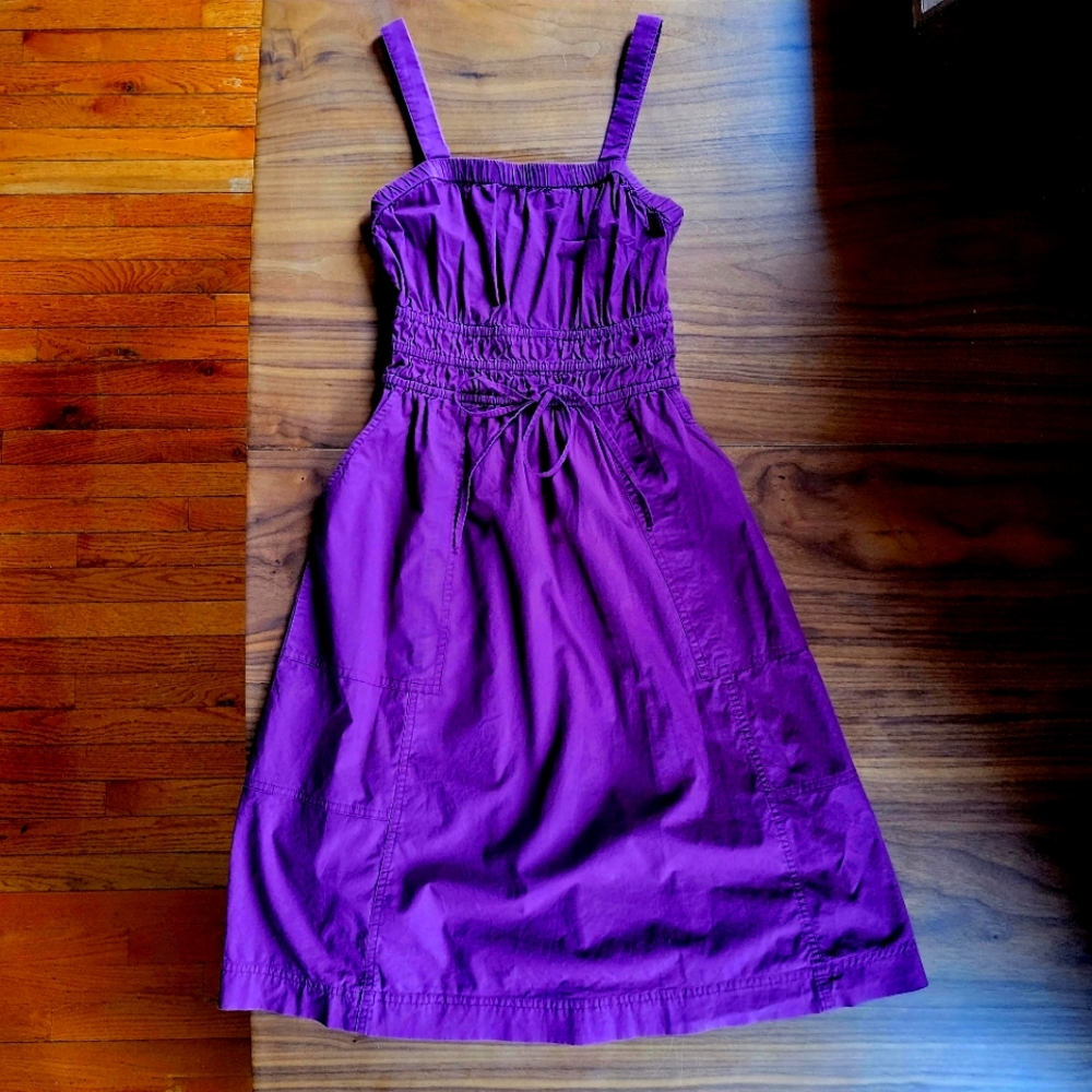Universal Thread By Target Purple Sun Dress 100% Cotton WITH POCKETS